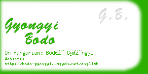 gyongyi bodo business card